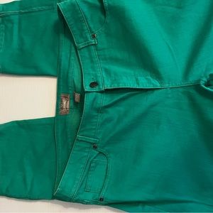 So slimming ~ by Chico’s ~ Jeans Bright Green Denim Jean Pant size 3 ( size 16 )